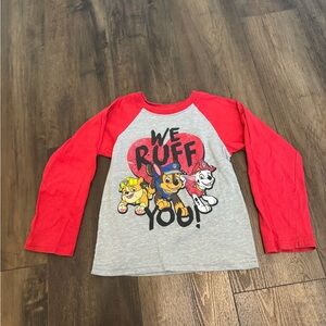 Paw Patrol Valentine’s Day shirt size 5t